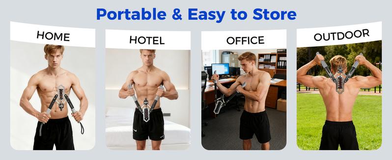 Relifesports Adjustable Resistance Arm Trainer Chest workout Twister Arm Exerciser Adjustable 0-220lbs/350lbs Hydraulic Power, Home Chest Expander, Shoulder Muscle Training Fitness Equipment, Arm Enhanced Exercise Strengthener