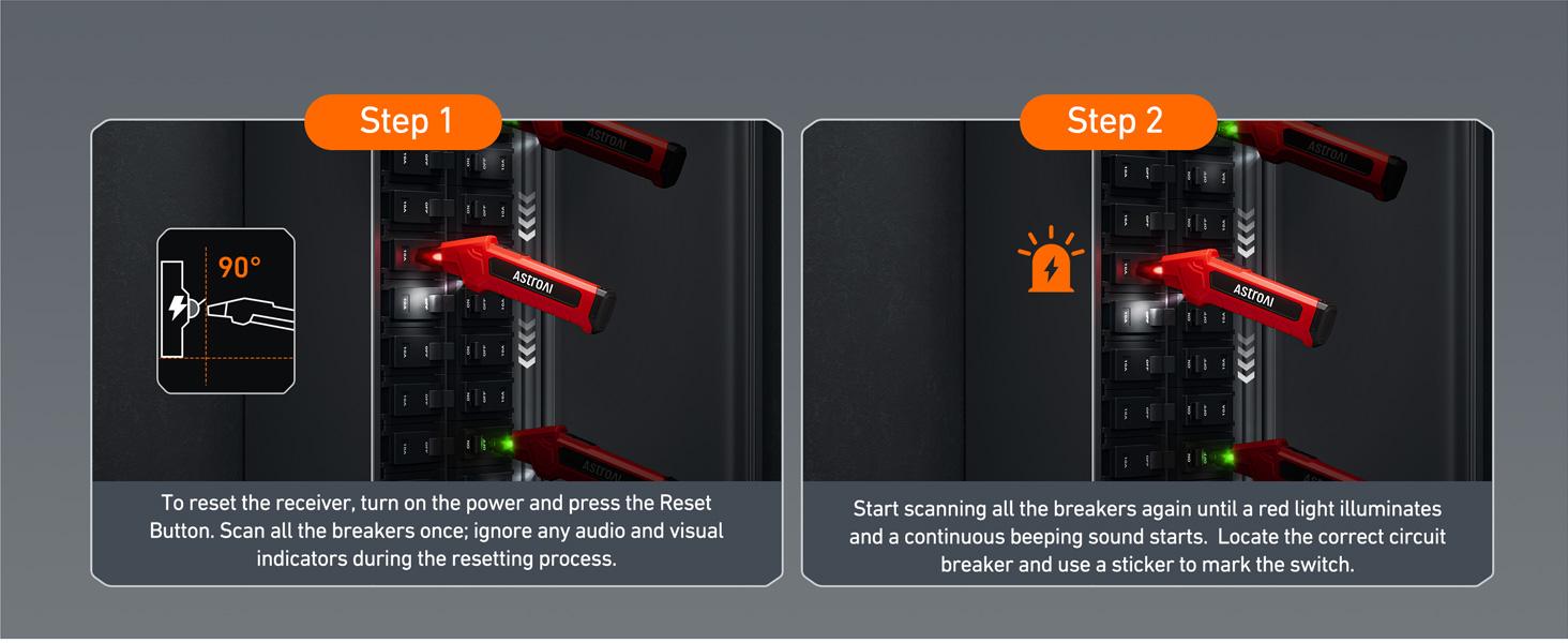 AstroAI Circuit Breaker Finder Kit with GFCI Outlet Tester, Electrical Tester Tool for Home/Workshop Circuit Tracing, Quick and Accurate Locating, Home electrical safety