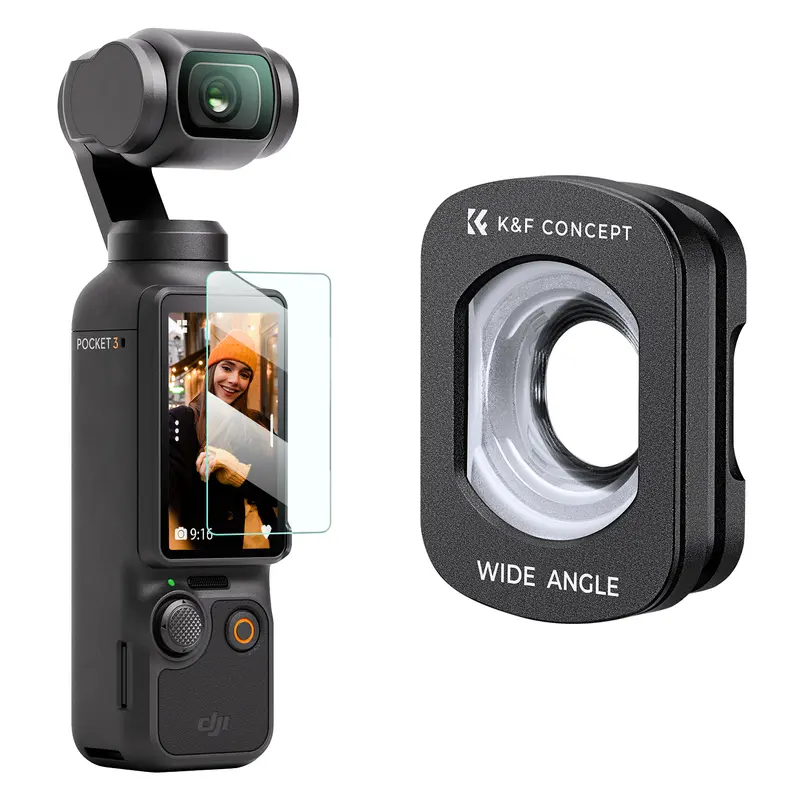 【DealsForYouDays】[K&F CONCEPT] (Only include lenses)Wide-Angle Lens Compatible with DJI Osmo Pocket 3, Magnetic Attach/Multi-Coated/Optical Glass, Camera Lens, Lens Attachment