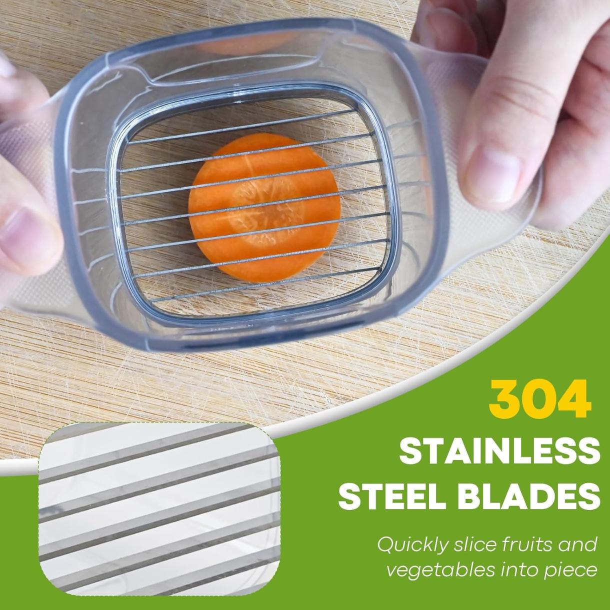 Upgrade Fruit Slicer, Multifunctional Strawberry Slicer with Cleaning Brush, Cup Slicers for Fruits and Vegetables(Gray)