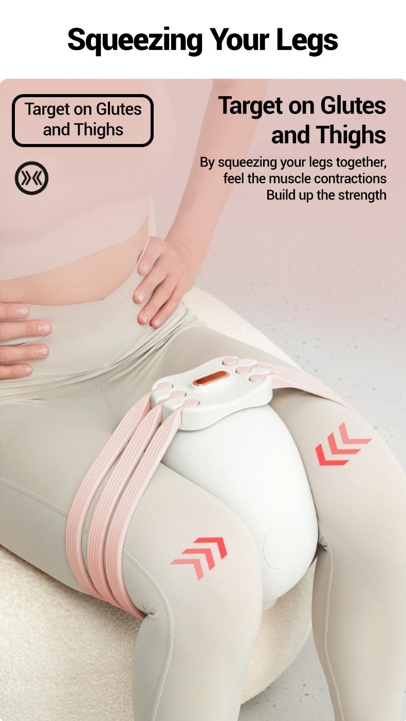 Thigh Master for Pelvic Floor Training, Adjustable Trainer 5 in 1 Exercises for Legs Hips Glutes Arms Chest, Home Gym Equipment, Women's Fitness