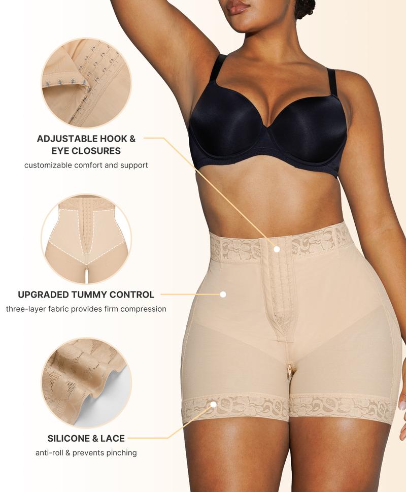 Shapellx AirSlim Lace Tummy Tucking  Butt-Lifting Shorts Comfort Basic Shapewear Womenswear