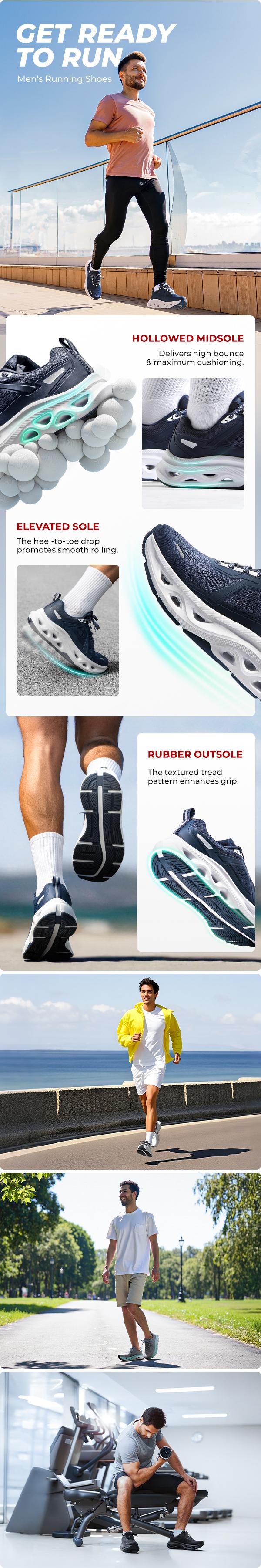 NORTIV 8 [MovePropel] Men's Comfortable Lifestyle Sneaker Casual Running Footwear Breathable Running Shoes Athletic Running Shoes
