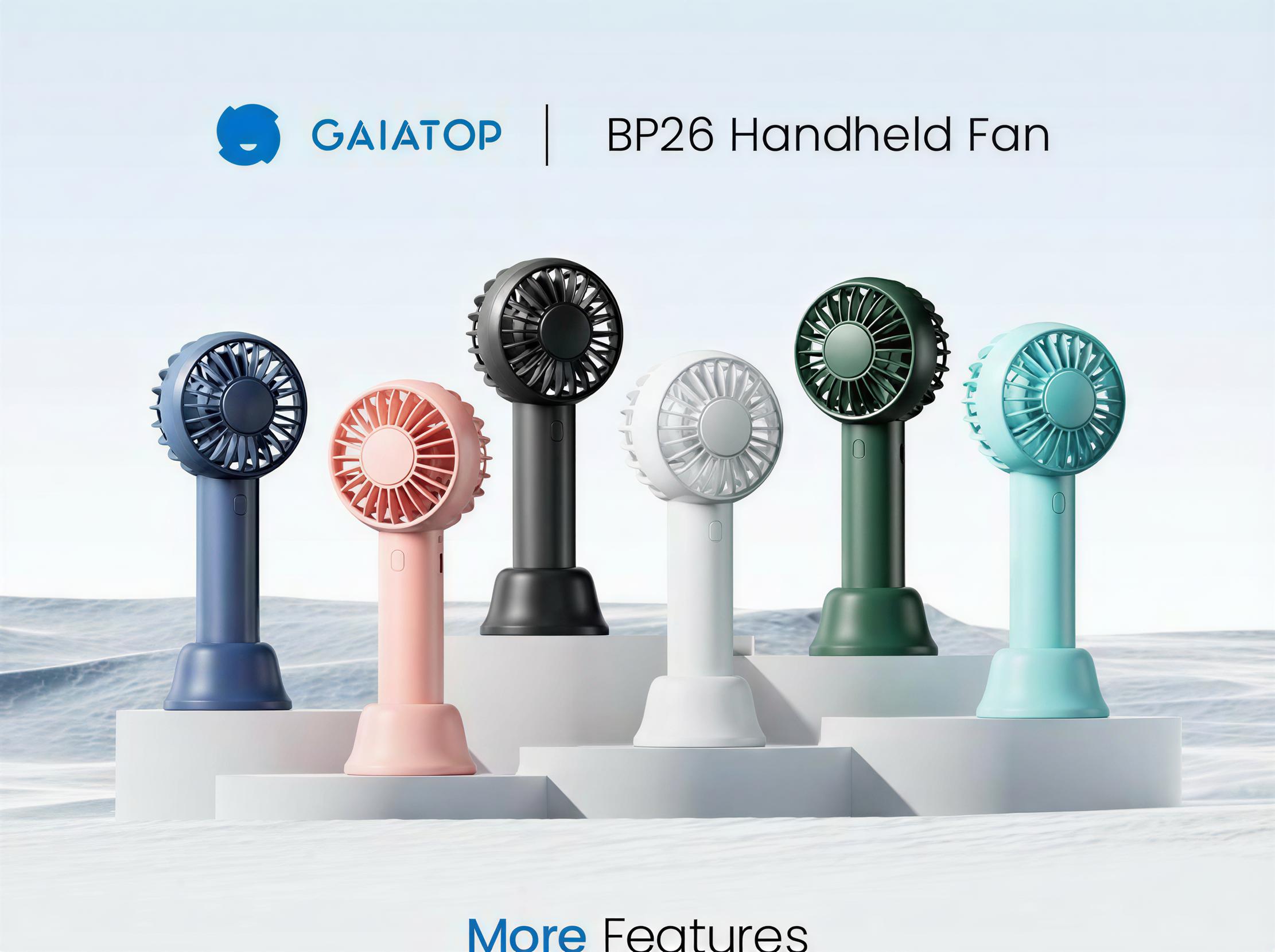 GAIATOP Mini Portable Fan, Small Yet Powerful, Cute 3-Speed Handheld & Desktop Fan with Base, Lightweight USB Rechargeable, Perfect for Travel, Lash Makeup, Summer Gift for Girls & Women for School Fans GAIATOP Mini Portable Fan, Small Yet Powerful, Cute 3-Speed Handheld & Desktop Fan with Base, Lightweight USB Rechargeable, Perfect for Travel, Lash Makeup, Summer Gift for Girls & Women for School Fans