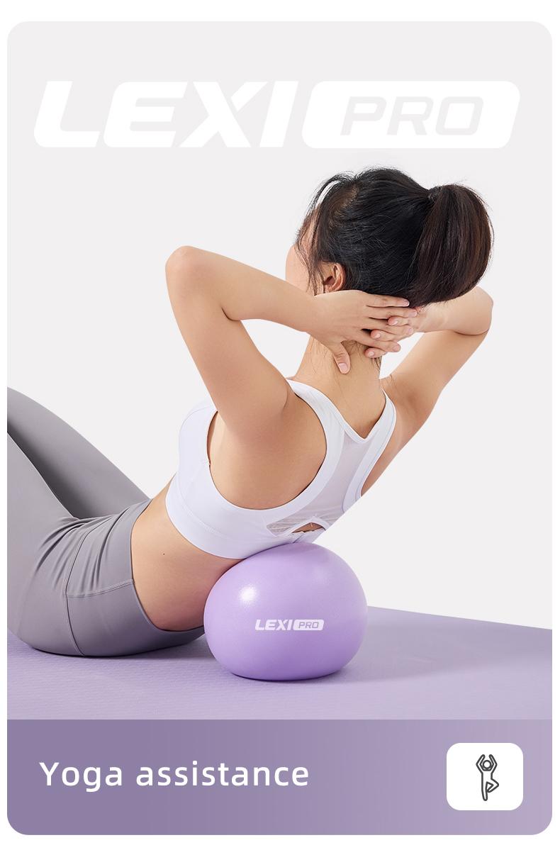 LEXI Small Exercise Ball for Pilates Yoga and Barre Workout Anti Burst Mini Stability Ball for Core Balance Training and Back Support Exercise