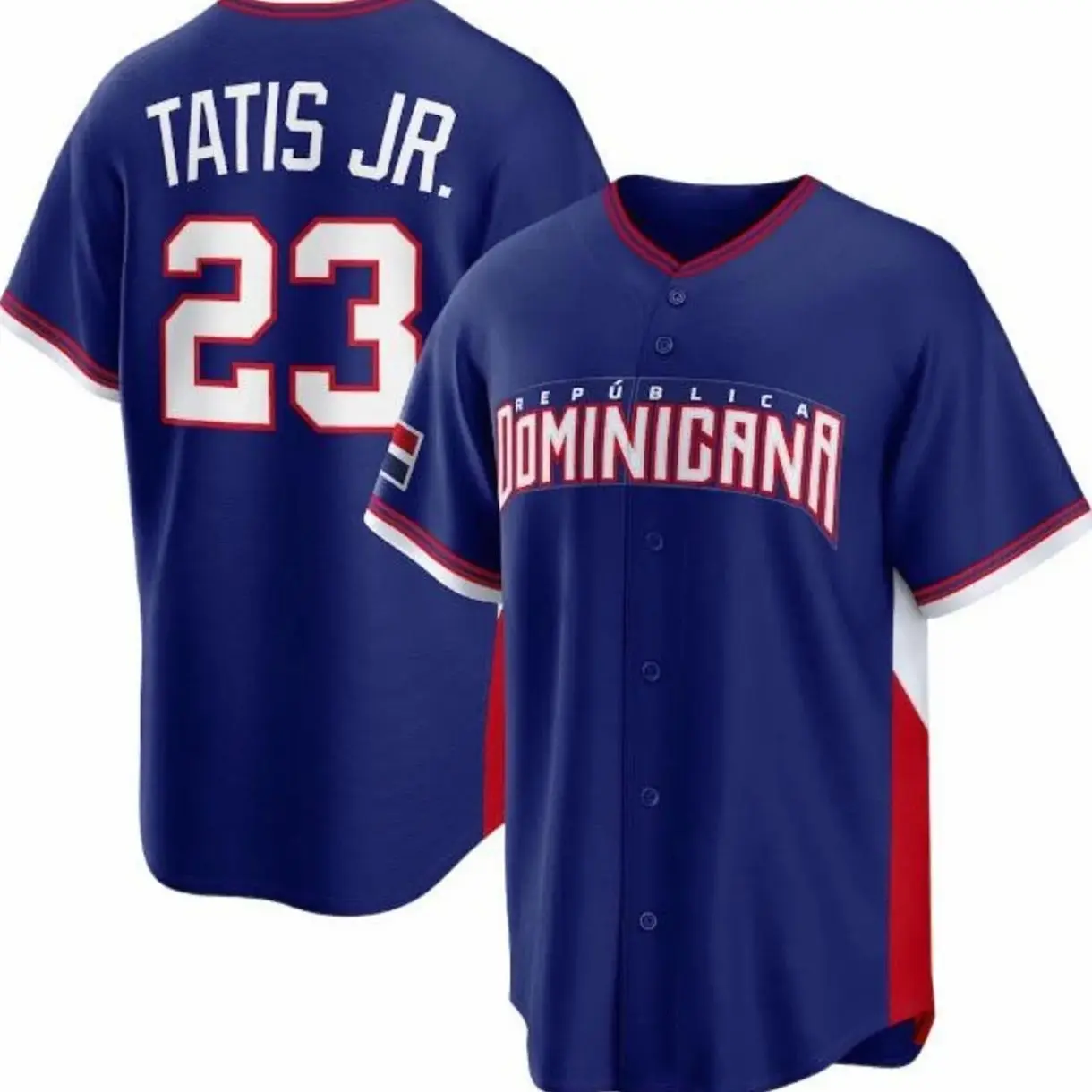 Dominican Republic Tatis Jr. 23 Stitched Jersey, Navy World Baseball Classic Shirt