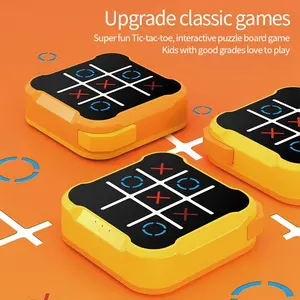 3 in 1 Electronic Tic Tac Toe Game, Handheld Digital Tic Tac Toe Bolt Game with Silent Mode, Portable Educational Toy Gift for Kids & Adults