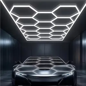 High CRI Hexagon Garage Work Light, Honeycomb LED Panel, High Color Rendering Index, True Color Reproduction, Suitable for Garages, Repair Rooms, Workshops, Painting Studios, Store Counters, Clothing Store Fitting Rooms, and Art Gallery Accent Lighting.