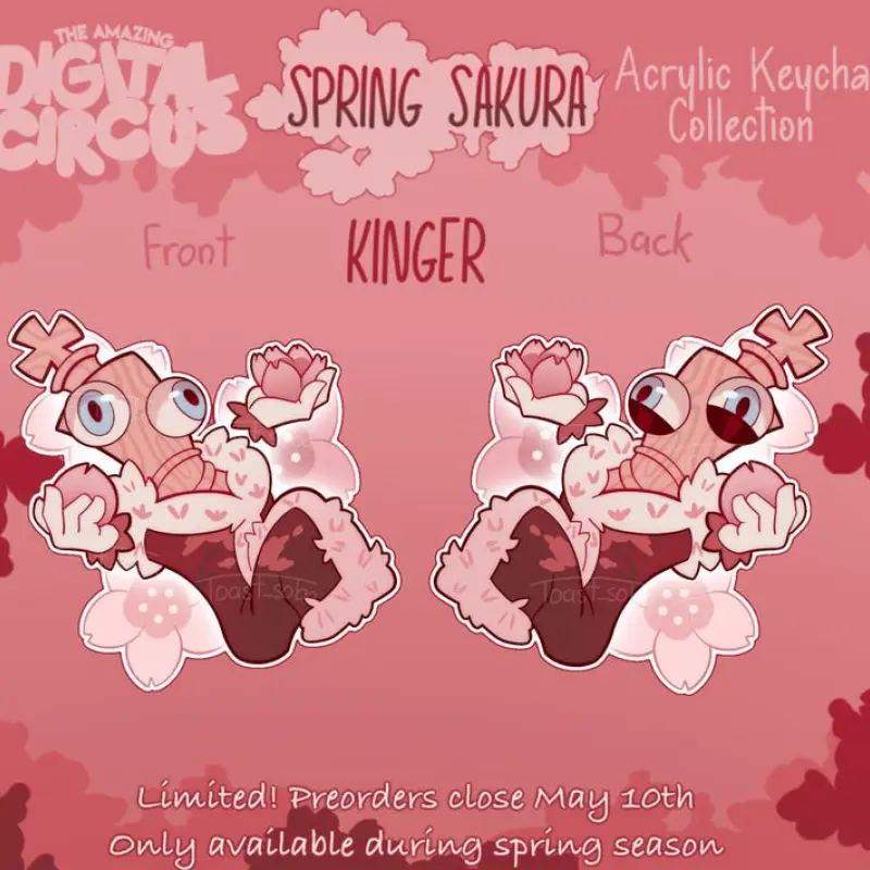 The Digital Circus Spring Sakura Acrylic Keychain Collection