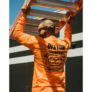 Weld Hi Vis Long Sleeve T-Shirt - Safety Orange