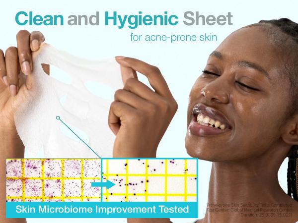 [numbuzin official shop] No.1 Sheet Mask | Pantothenic B5 Hyaluronic Active Clear Mask | Calming, Soothing, Hydrating | Acne Prone Skin | Controls Excess Oil, Reduces Redness, Safe for Sensitive Skin | 4 Sheets