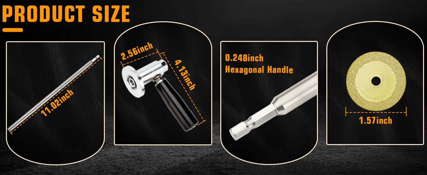 Inside Pipe Cutter for PVC Pipe Cutter, with Diamond Grit Cutting Wheel and Handle, Fit for 1-1/2 Inch to 8 Inch,7 Inch Adjustable Cutting Depth,1/4in Hex Shank Fit for Impact Drivers