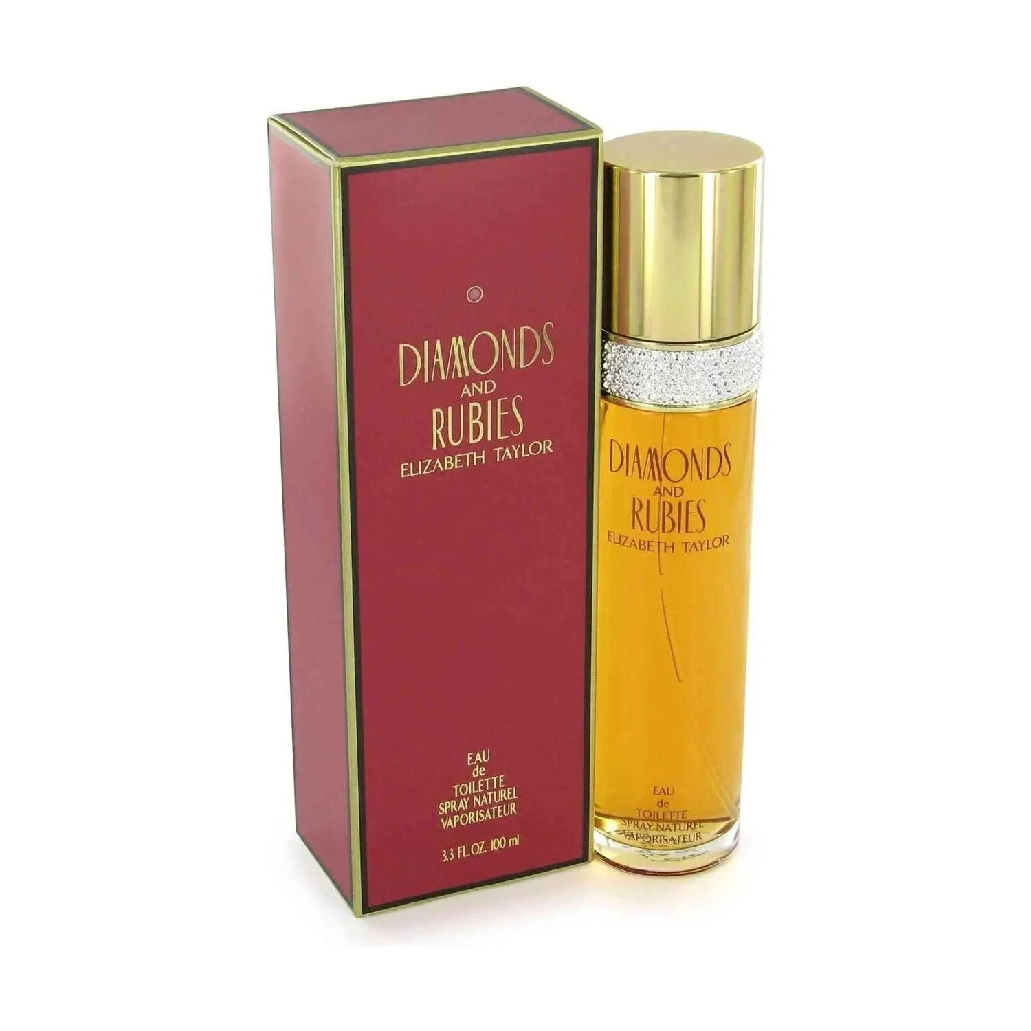 Elizabeth Taylor Diamonds and Rubies Women's Eau de Toilette - Passionate Exotic Spice, Amber, Jasmine-Themed Fragrance (3.3oz, 3.4oz Options) - New in Box, Amber Women's Fragrance, Spicy Women's Fragrance