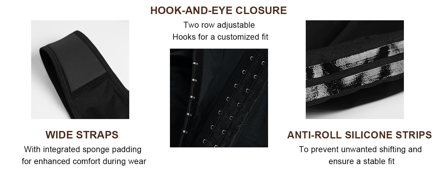 SHAPERX Fajas Colombianas for Women Tummy Control Full Body Shapewear Curve Enhancing with Zipper Crotch