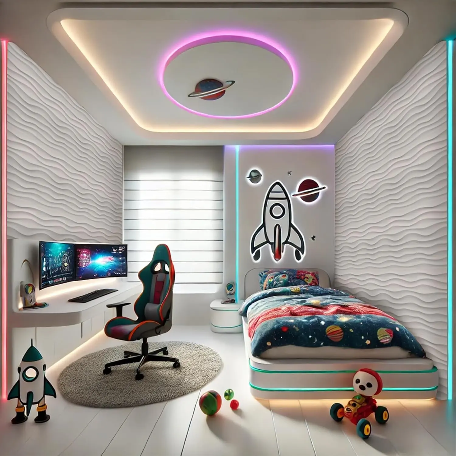 Aadesh PVC Plastic 3D Wall Panels, Waterproof and Fire-Resistant, 11.8x11.8 Inches, Ideal for Living Rooms, Bedrooms, Hotels, Offices