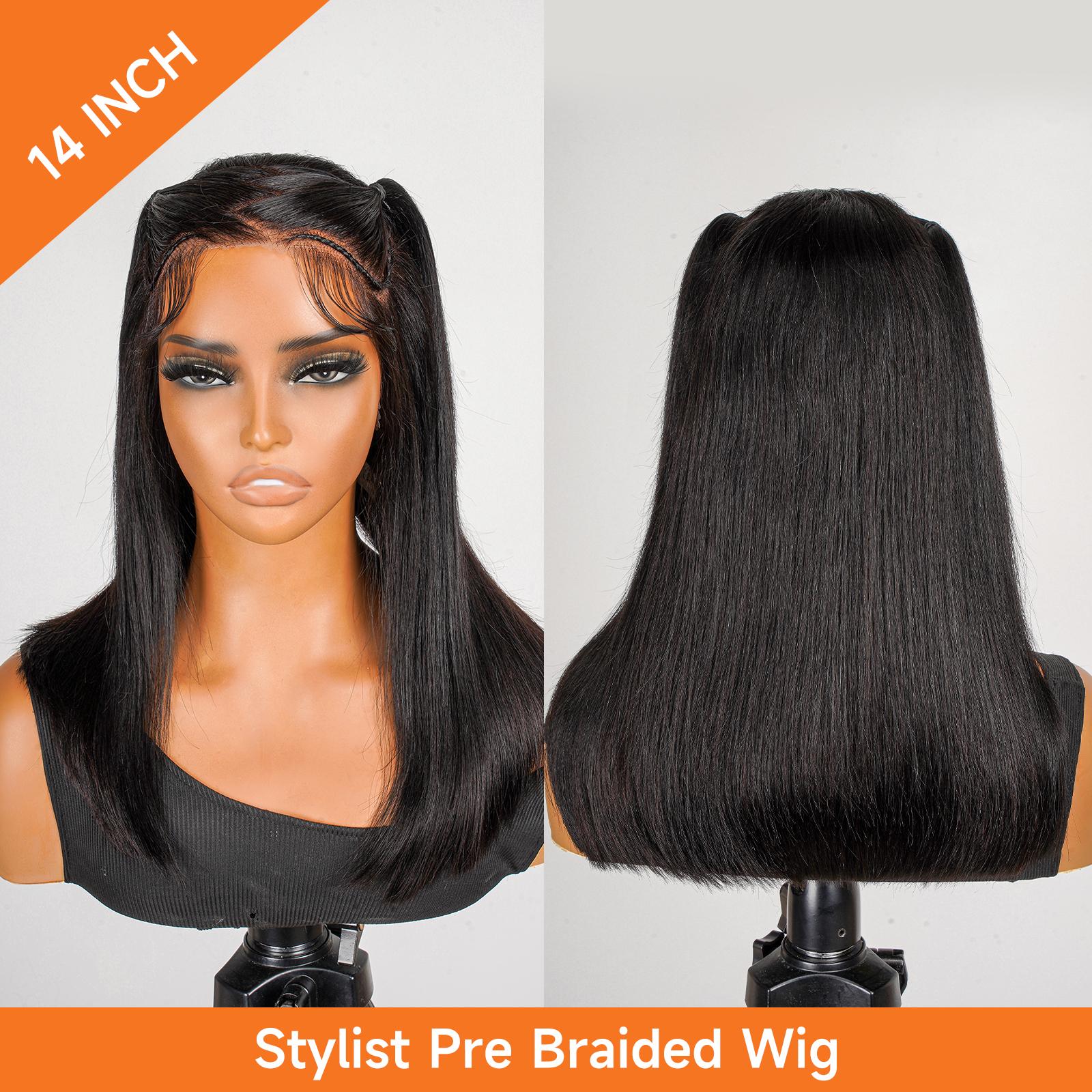 Wiggins Hair 13x4 Straight Lace Front Wigs Human Hair Pre Cut Pre Braided Bob Wig Ready Go Glueless Wig Beginners Friendly Wiggins Hair 13x4 Straight Lace Front Wigs Human Hair Pre Cut Pre Braided Bob Wig Ready Go Glueless Wig Beginners Friendly