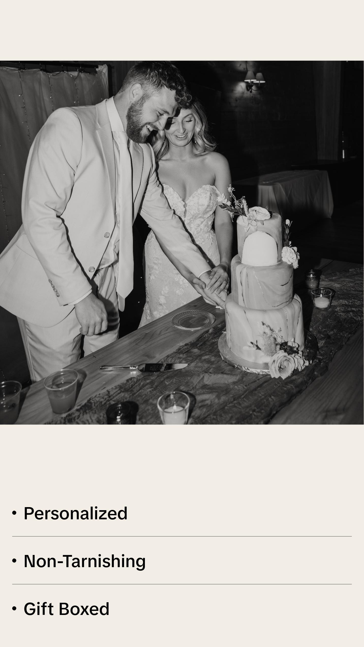Engraved Wedding Cake Knife & Server Set Perfect Bridal Shower Gift