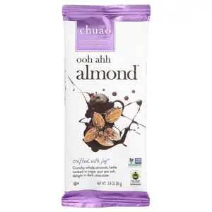 Chuao Chocolatier Dark Chocolate Bar, Ohh Ahh Almond™, 2.8 oz (80 g)