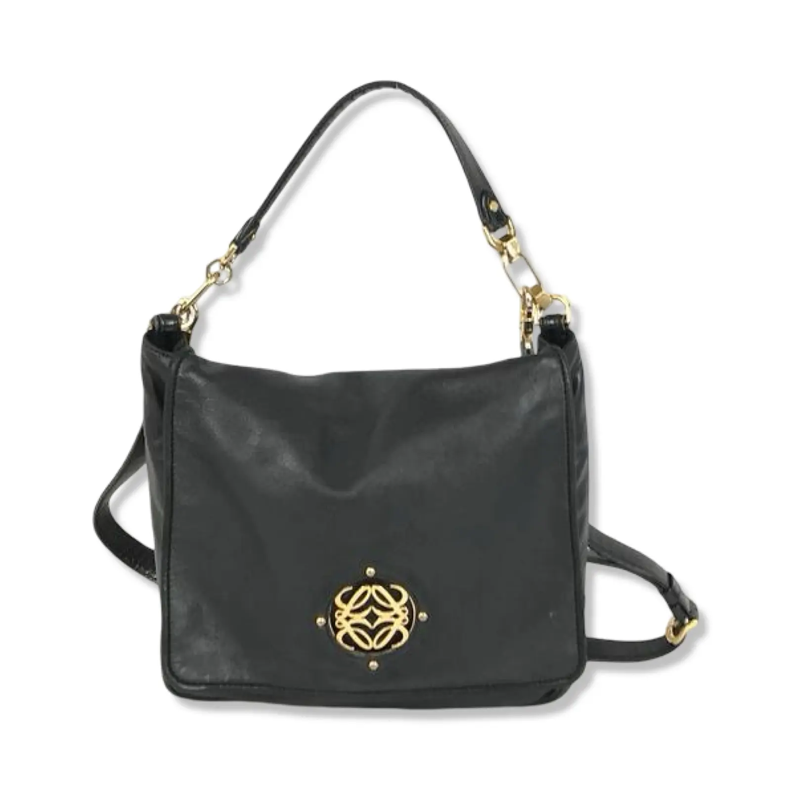 Pre-owned Loewe Leather Shoulder Bags Anagram Shoulder Bag LOE1009