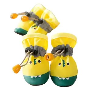 puppy  shoes 4pcs/Set Waterproof Anti-Slip Pet Dog Shoes Boots for Small Dogs & Puppies Comfortable & Durable