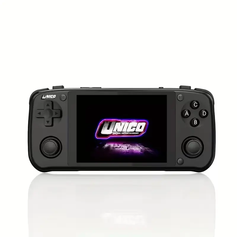 UNICO Retro Durable Compact Handheld Arcade Game Console, Retro Arcade Pocket Player with 40 Pre-Installed SNK Classic Built-In Games, 3500mAh Rechargeable Battery, Headphone Jack, Pick-Up-and-Play Design, Ideal for Nostalgic Enthusiasts - Gray