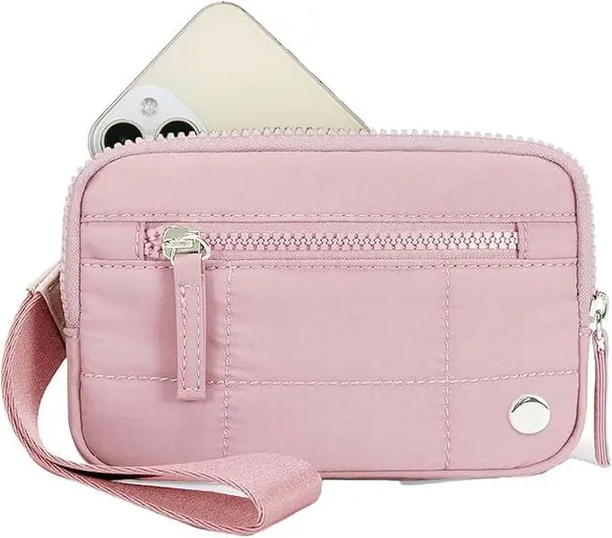 Women's Casual Lightweight Nylon Wristlet Clutch Handbag for Women - Multi-Function Built-in Compartment Wallet, Clip-Attachable Small Crossbody Pouch with Smart Pockets, Credit Card Holder, Handbags For Women