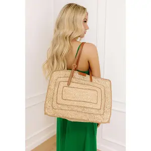 Demi Raffia Woven Tote