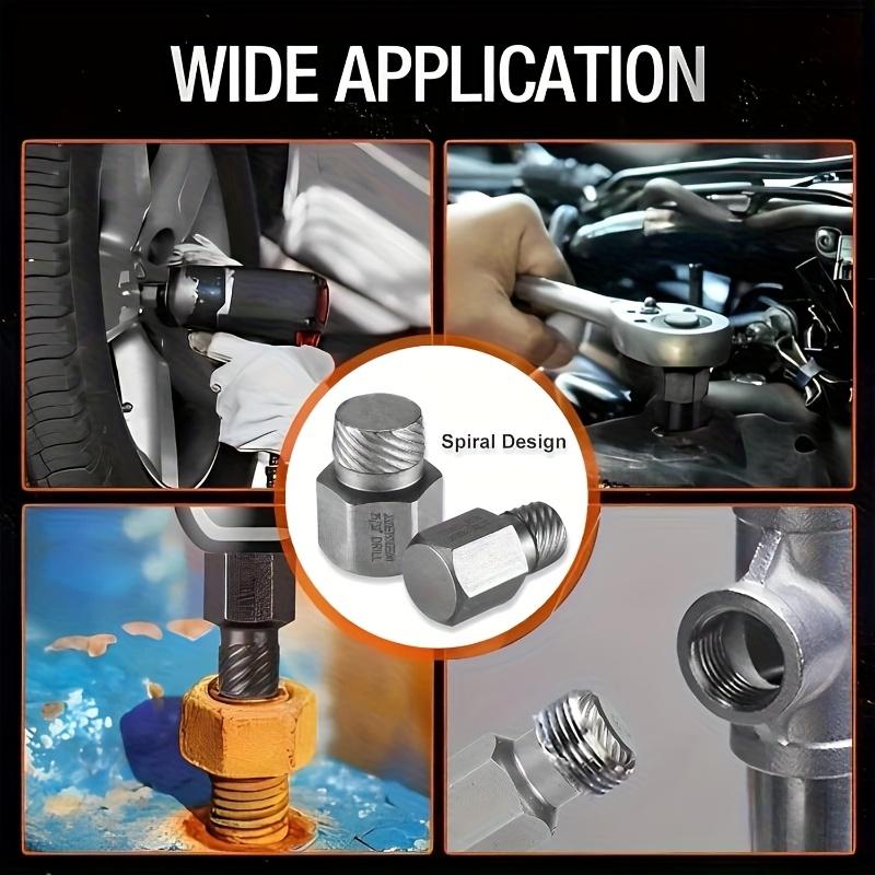 25-Piece Screw Extractor Set, Hex Head Multi-Spline Easy-Out Bolt Remover Tool, Chrome Molybdenum Alloy Steel Heavy-Duty Screwextractor for Tool Boxes, Father’s Day Gift
