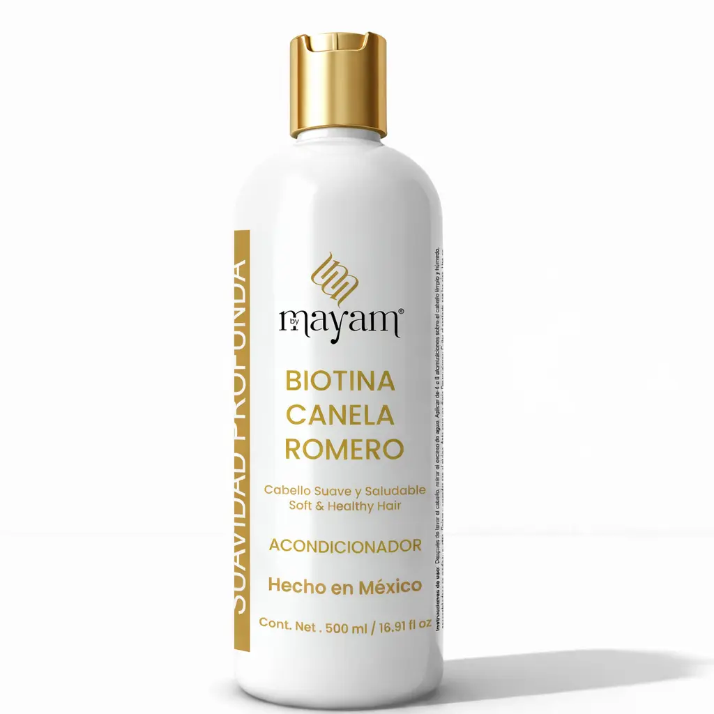 Reformulated Sulfate-Free Biotin, Cinnamon & Rosemary Hair Conditioner – Strengthening & Softening Formula for Daily Haircare | 500ml | Made in Mexico