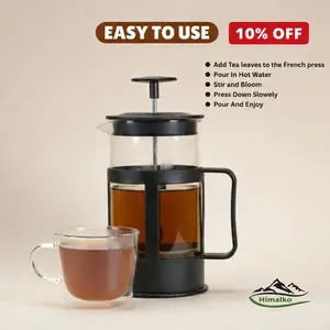French Press Tea Maker Coffee Filter Pots Steel