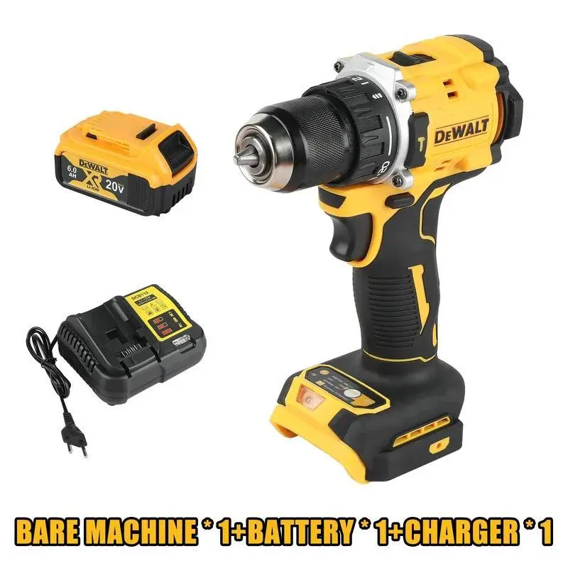 DEWALT 20V Brushless Cordless Drill & Impact Screwdriver DCF805, Essential Home DIY Hand Tool with Battery & Charger
