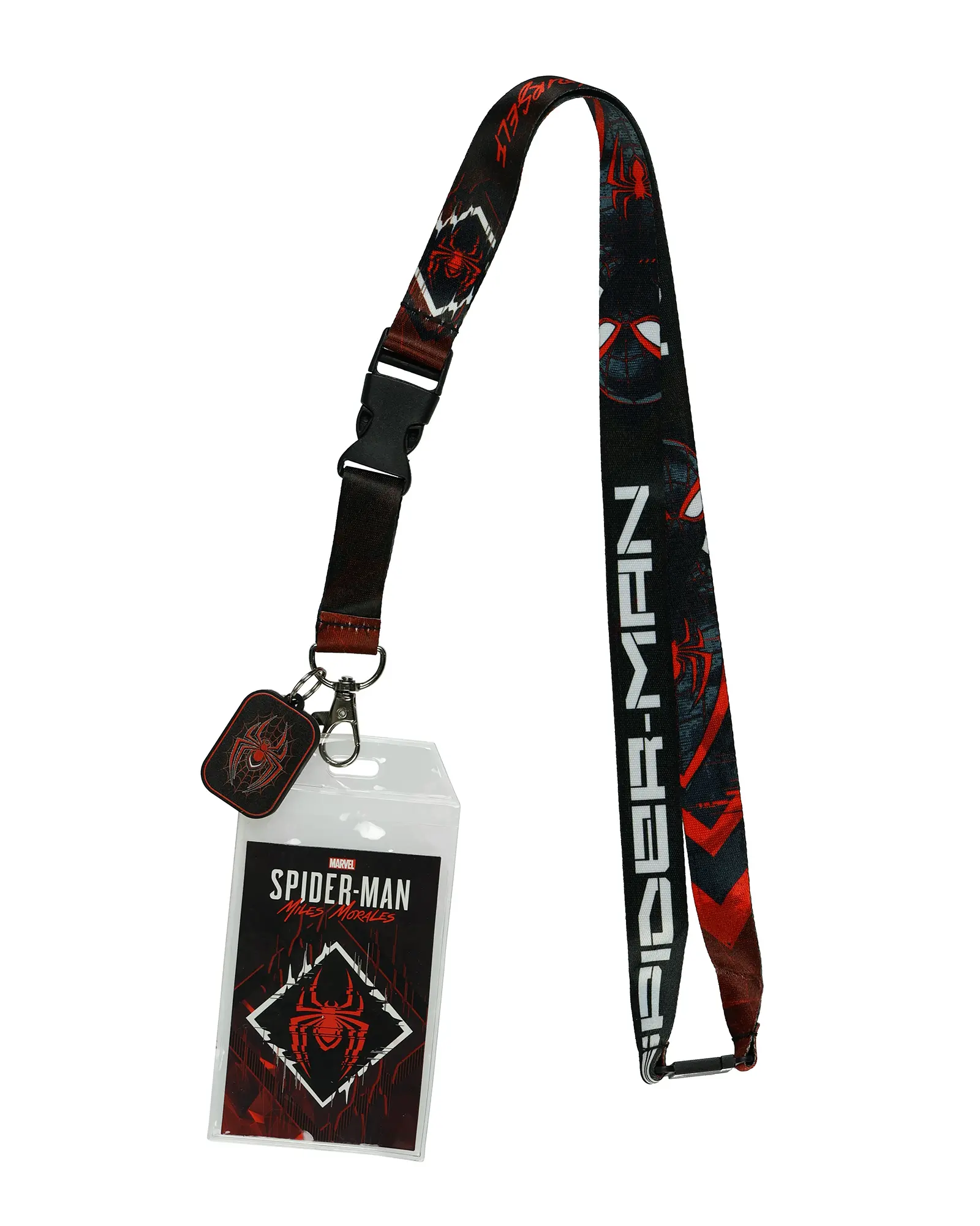 Marvel Spider-Man Miles Morales Lanyard Be Yourself Clear ID Badge Holder Breakaway Keychain
