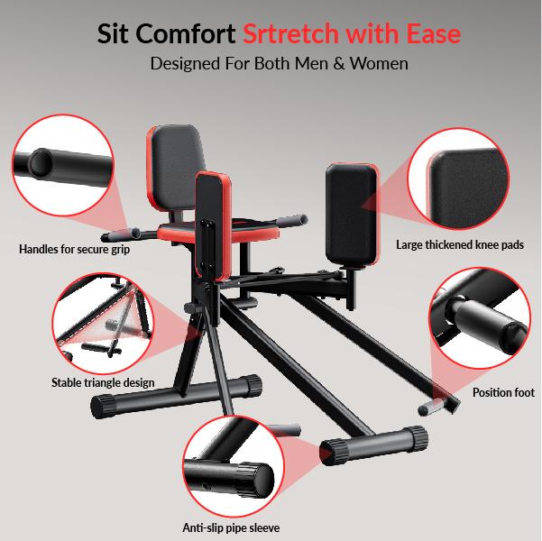 2-in-1 Hip Abductor & Adductor Machine for Home Gym - Adjustable Glute Trainer, Inner/Outer Thigh Workout Equipment for Hip Sculpting & Butt Lifting
