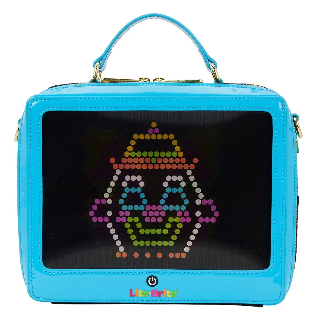 Loungefly Hasbro Lite-Brite Lenticular Glow-in-the-Dark Retro Faux Leather Crossbody Bag with Coin Bag, Cross Body Bags