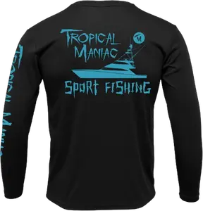 Tropical Maniac Sport Fishing Long Sleeve Performance Crew Neck