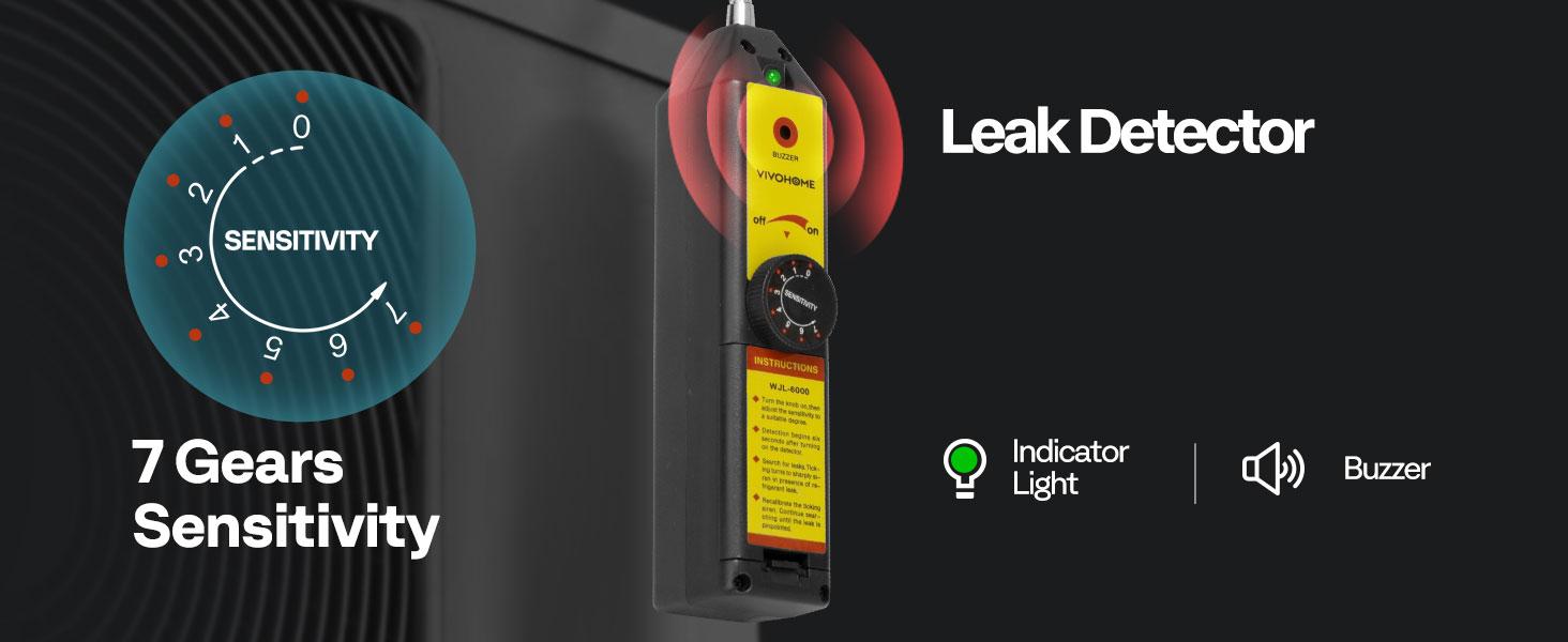 VIVOHOME Upgraded 4CFM 1/3 HP 1-Stage HVAC Vacuum Pump and 4 Way AC Manifold Gauge Set with Leak Detector, 5ft Hoses & Accessories for R134a R12 R22 R502 R410a Automotive Air Conditioner Maintenance