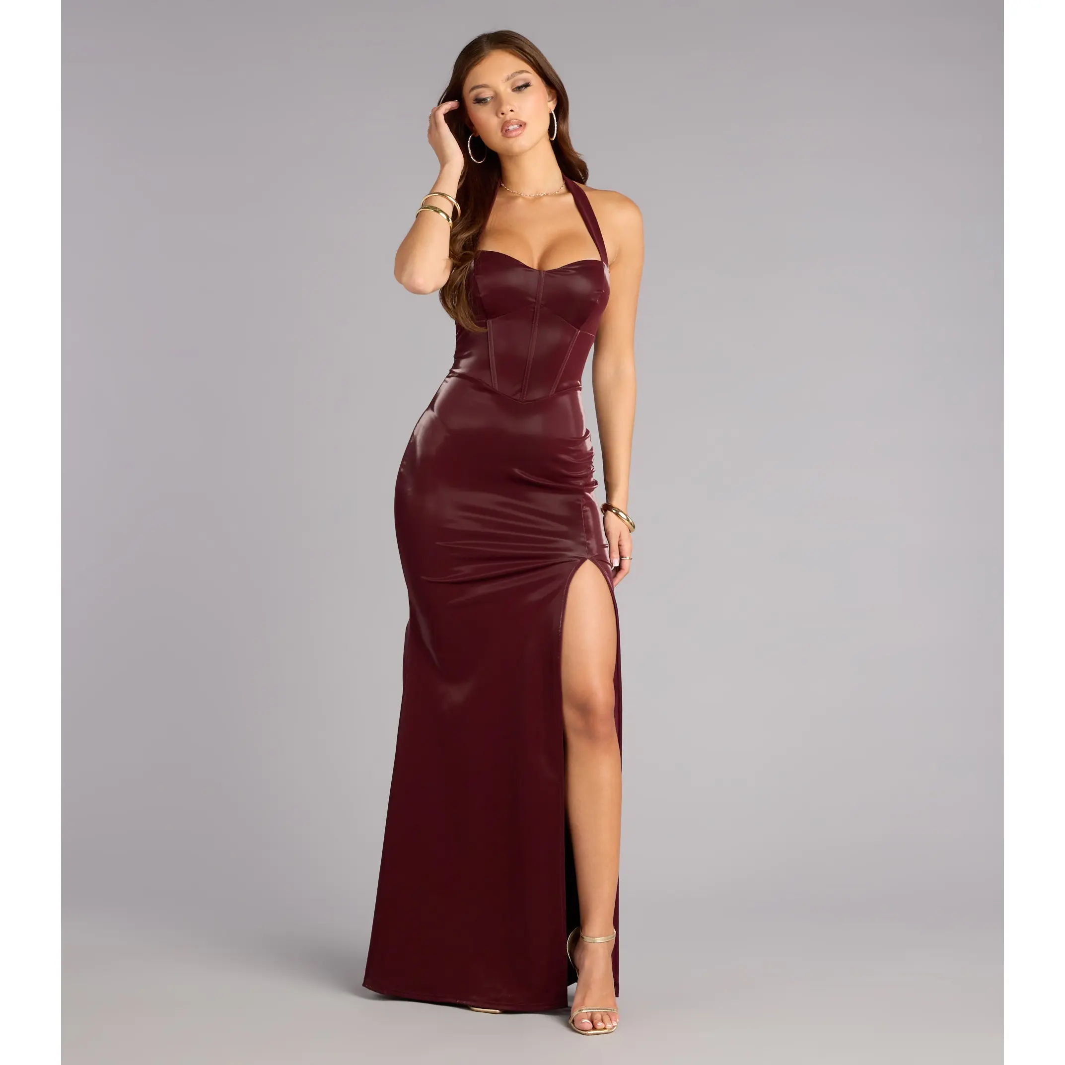 hot leather mini dress Hit Different Faux Leather Mini Dress Black main image 0