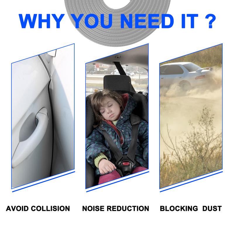 16.4FT Universal U-shaped Car Door Edge Guard,Anti-scratch Bumper Strip,Anti-collision,Full Protection,Double Card Slot Design,Sturdy and Stable,Free Cutting Suits for Sedan,SUV,Truck