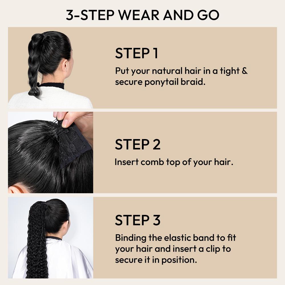 [Spring Musts] Wiggins Hair Ponytail Extension Human Hair 250% Density Ponytail Extension #SpringStatements