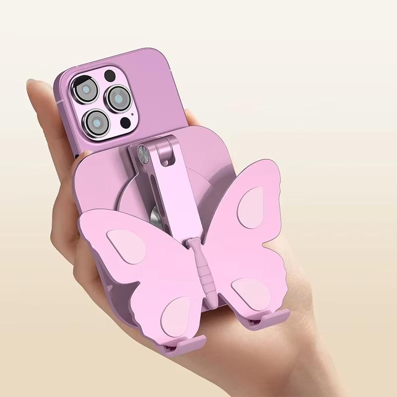 Aluminium phone stand 360 rotatable foldable portable adjustable smartphone mount