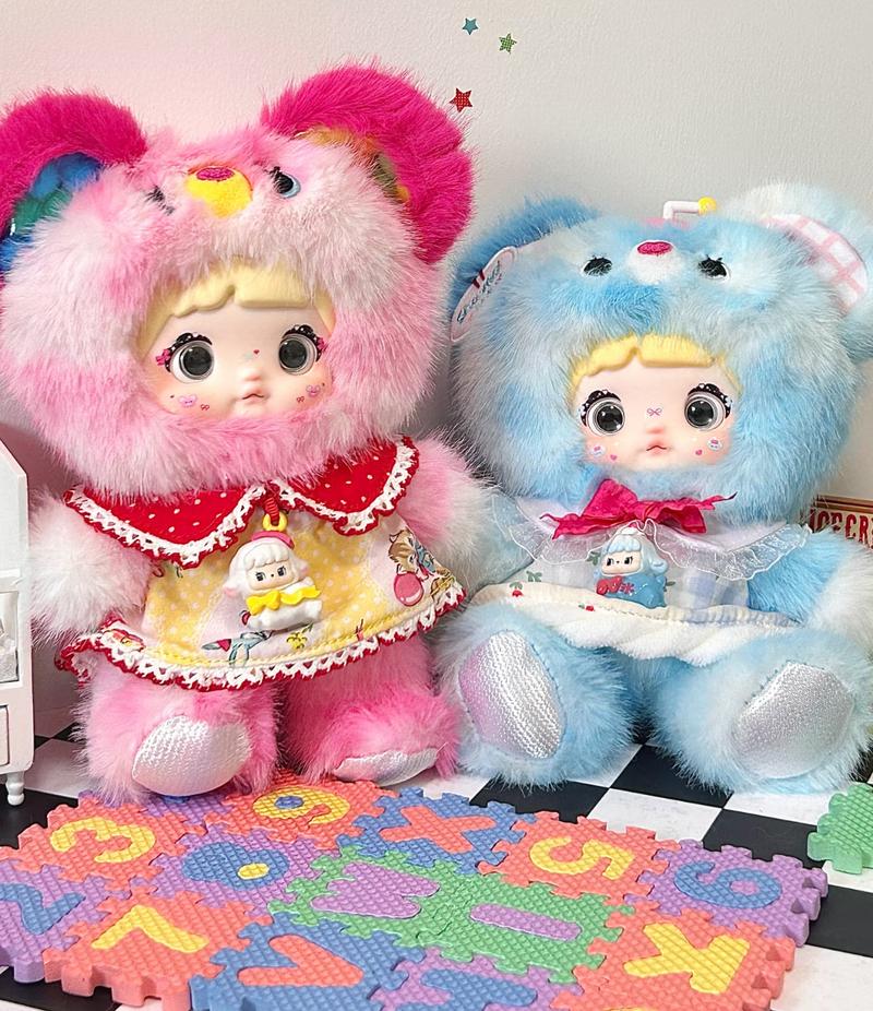 Offline Exclusive! Nommi About The Childhood Series Plush Blind Box – Cute Kawaii Collectible Plush Doll Pendant, Soft Stuffed Childhood-Themed Toy, Adorable Surprise Gift for Girls & Friends