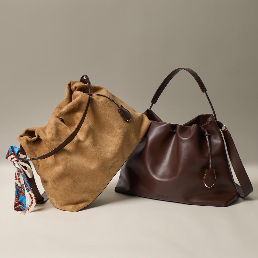 BOSTANTEN Viral Vegan Leather Purses | Lightweight Large Capacity Drawstring Bag | Affordable everyday bag