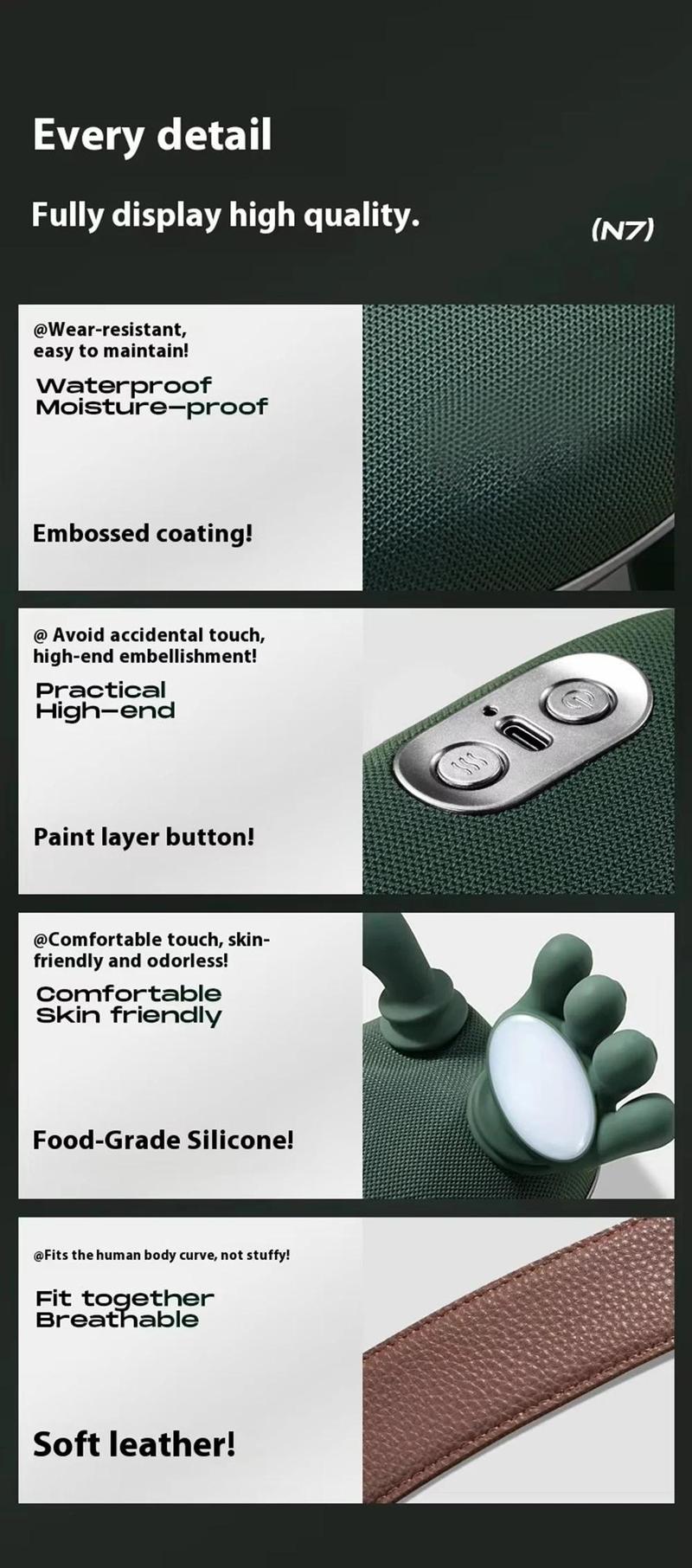 Deep Cordless Tissue Kneading Neck Massage with Heating Function, Shiatsu and Shoulder Massager, Back and Leg Pain Relief, Gifts for Men or Women Deep Cordless Tissue Kneading Neck Massage with Heating Function, Shiatsu and Shoulder Massager, Back and Leg Pain Relief, Gifts for Men or Women