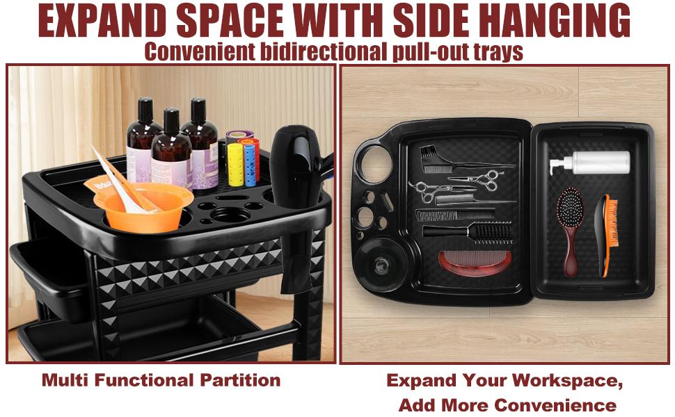 Beauty Salon Trolley Cart with5 Removable Drawers Salon Rolling Cart for Stylist,Multipurpose Beauty Cart,Hairstylist for Beauty Tattoo Hairdressing