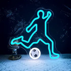 Football Neon Sign for Wall Decor - Dimmable Football Neon Light for Boys Room - USB Powered LED Lights for Bedroom, Man Cave or Pub Club - Gift for Boys, Teens, Mens, Fans