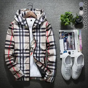 autumn fashion style Men’s Spring Summer Trendy Checkered Hooded Jacket | Daily Casual All-Match Outerwear
