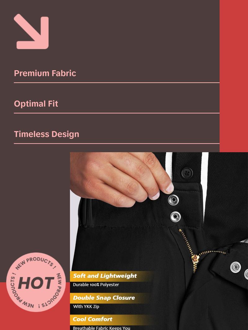 Penveer Knicker Style Adult Baseball Pants with Durable Snap Zip, Elastic Bottom Mens Baseball Pants (Black) Athletic Stretchable High Waisted Athletic