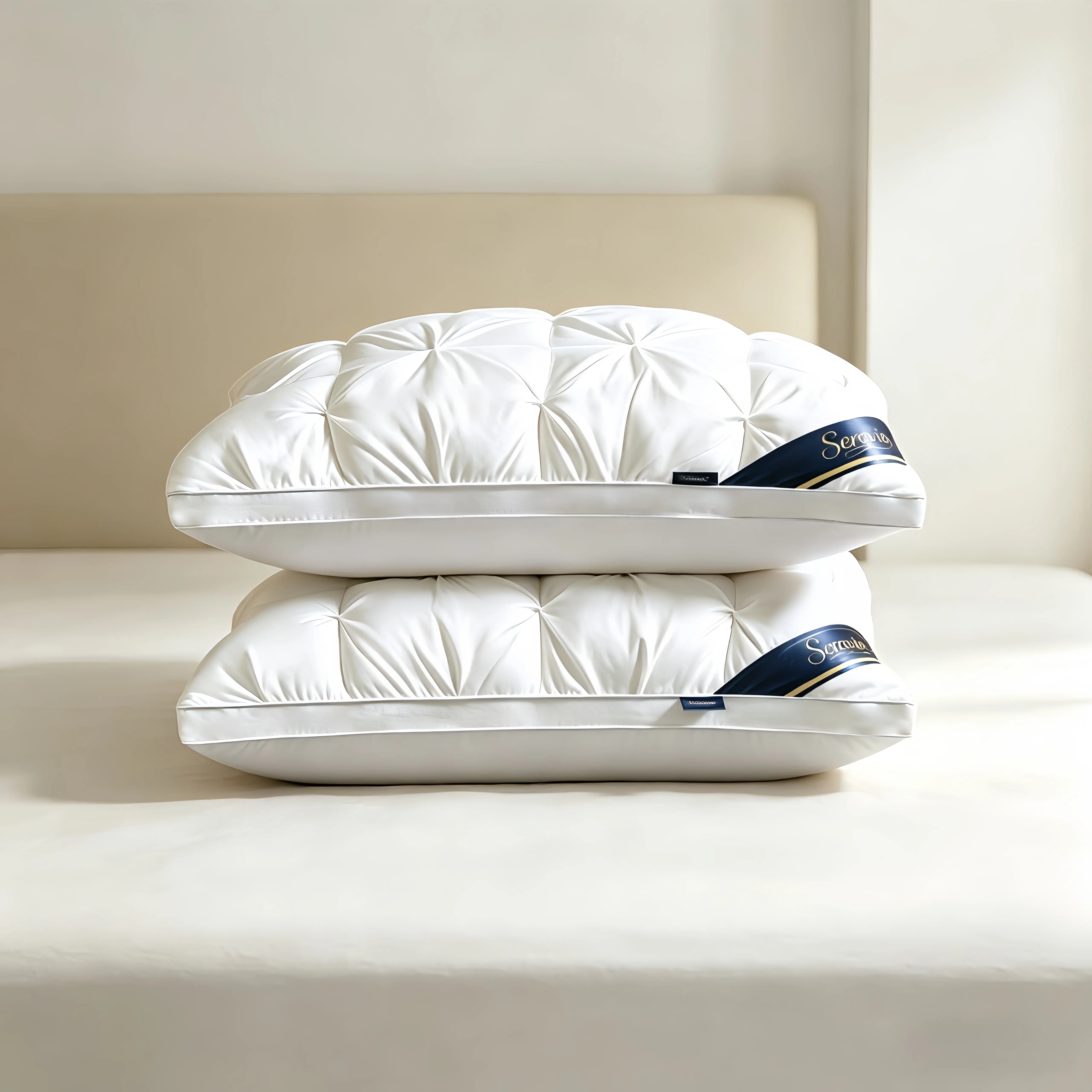 2pcs Queen Size Luxury Hotel-Quality Polyester Pillows - Cloud-Like Hypoallergenic Polyester Fill, High Resilience, Breathable Cooling, All-Season, Ideal for Side Back Sleepers, Vacuum-Packed for Easy Shipping & Comfort, Side Back Sleep