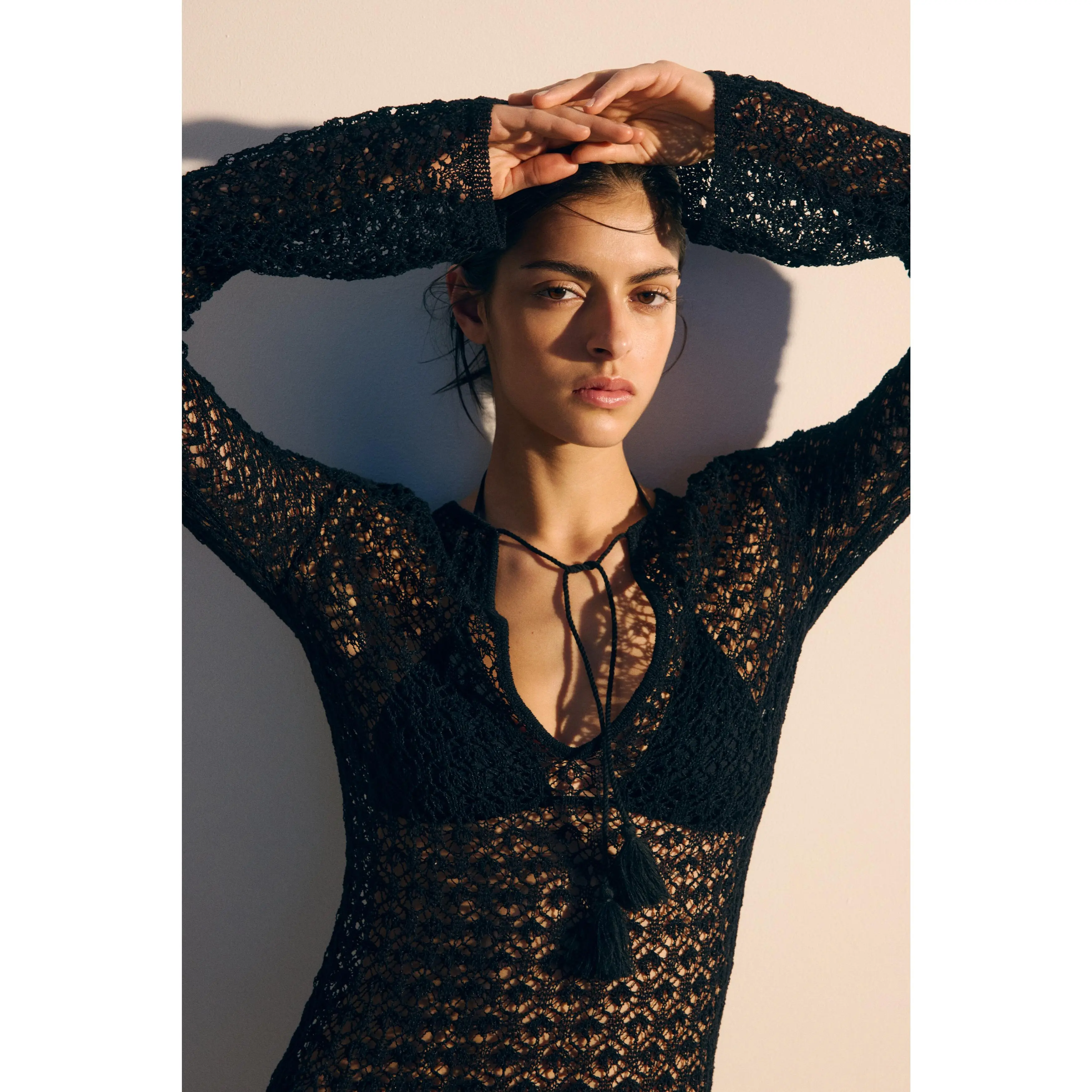 h&m brown dress crochet - TikTok Shop