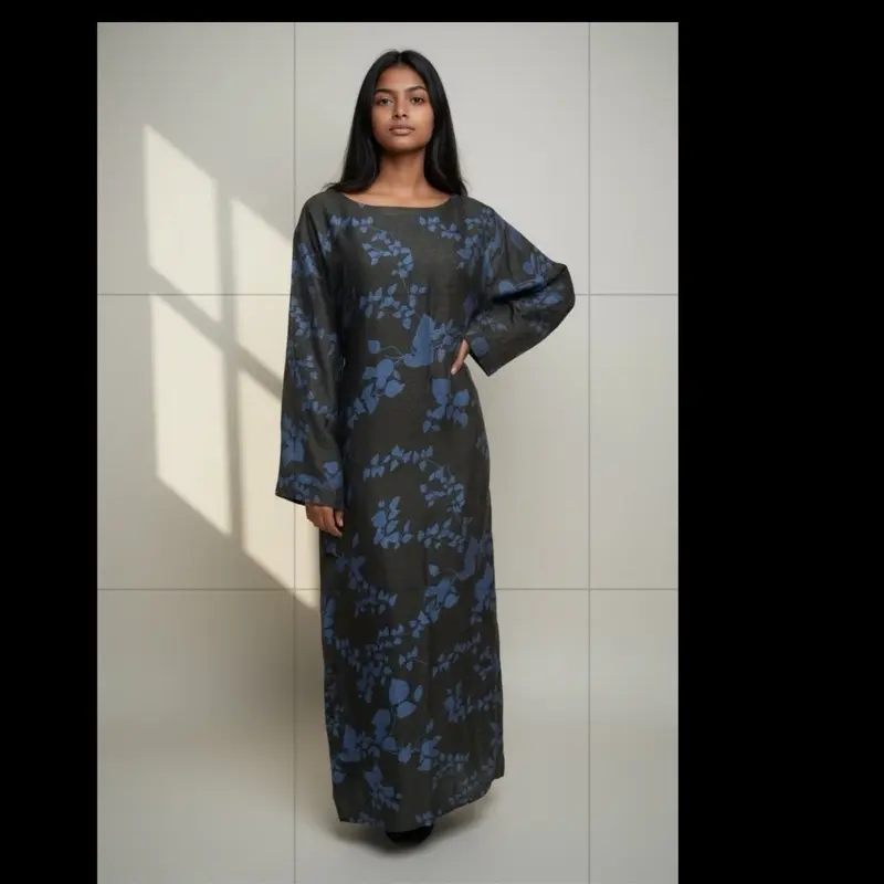 Elegant Modest Long Sleeve Maxi Dress with Pockets Winter Wear in Black and Gold Floral Print - TikTok Shop Elegant Modest Long Sleeve Maxi Dress with Pockets Winter Wear in Black and Gold Floral Print - TikTok Shop